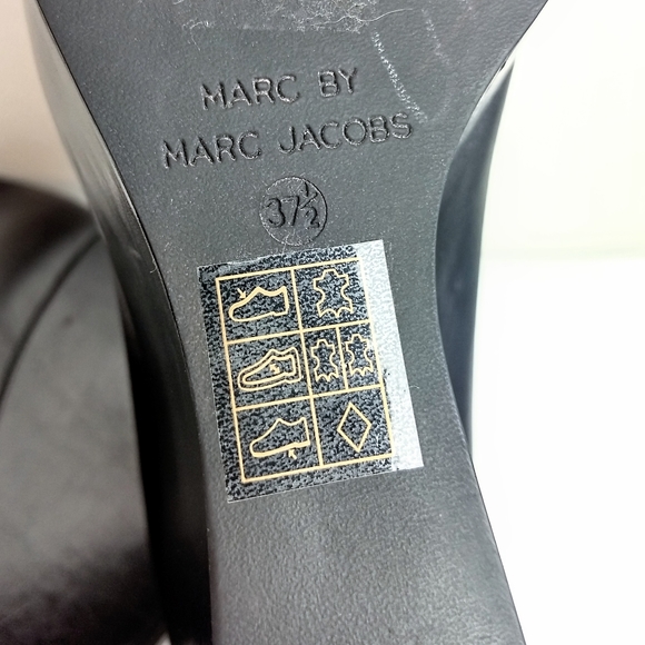 Marc by Marc Jacobs Patent Leather Black Wedge Heel Dressy Professional Pumps - Picture 7 of 9